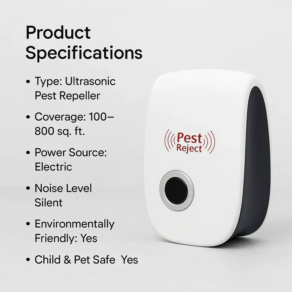 Ultrasonic Squirrel Repeller Device - Pest Control to Deter Squirrels in 48 Hours for Gardens & Yards