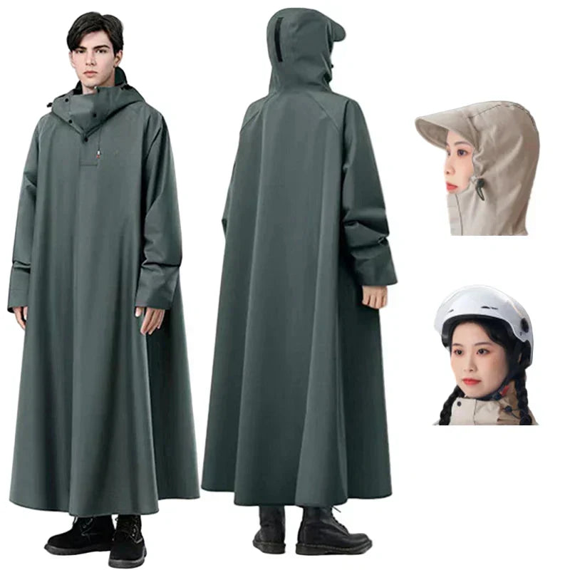 Unisex Long Waterproof Rain Poncho