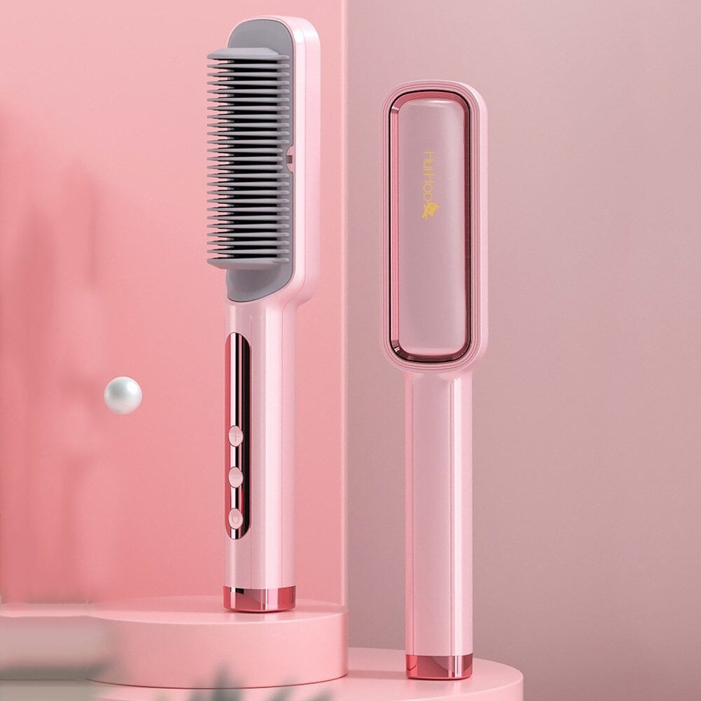 Unisex Professional Hair Straightener and Curling Brush