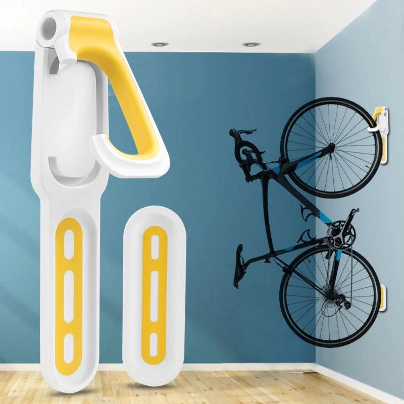 Wall-Mounted Bike Hanger Hook with Secure Grip and Rear Wheel Support
