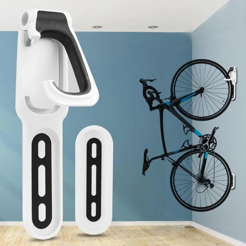 Wall-Mounted Bike Hanger Hook with Secure Grip and Rear Wheel Support