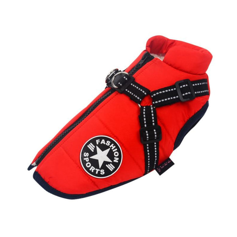 Waterproof Dog Jacket with Reflective Strap