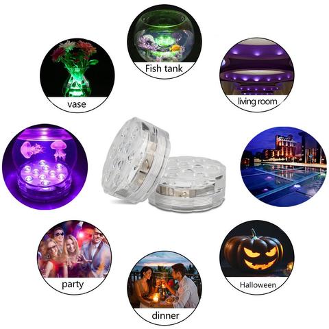 Waterproof LED Submersible Light with Remote Control