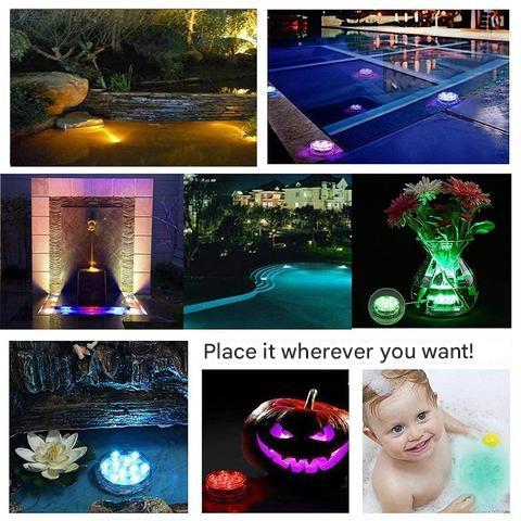Waterproof LED Submersible Light with Remote Control