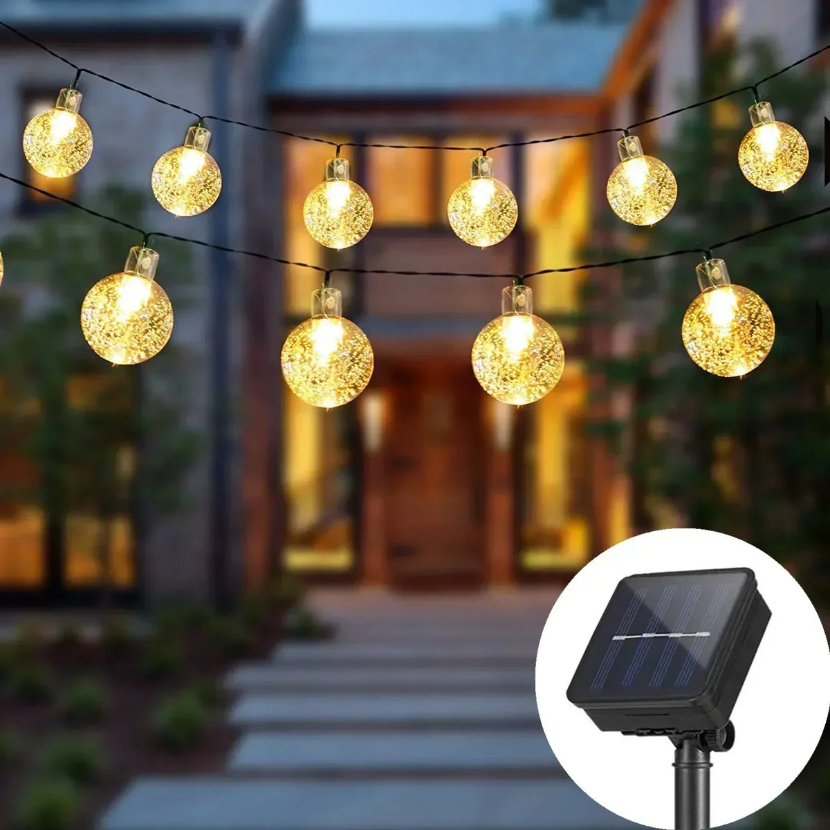 Waterproof Outdoor Solar LED Garden String Lights