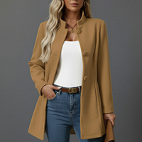 Women's A-Line Coat with Buttons