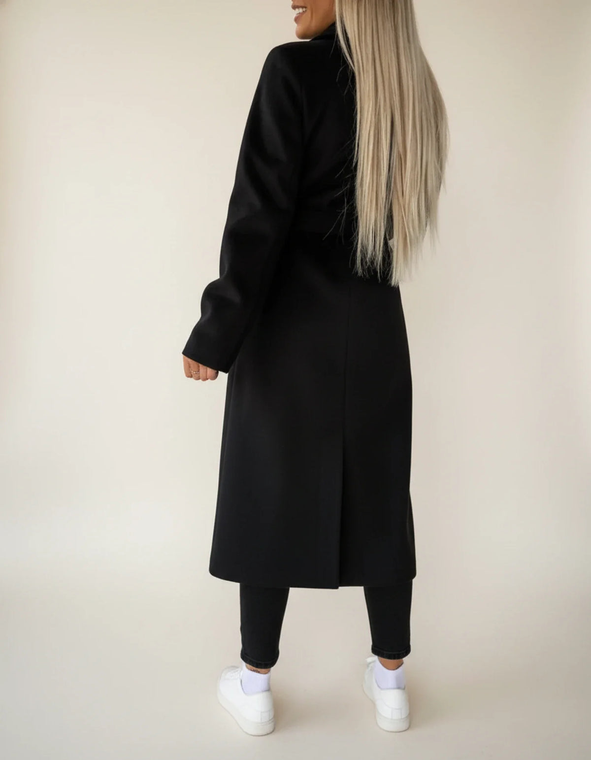 Women's Belted Midi Winter Overcoat