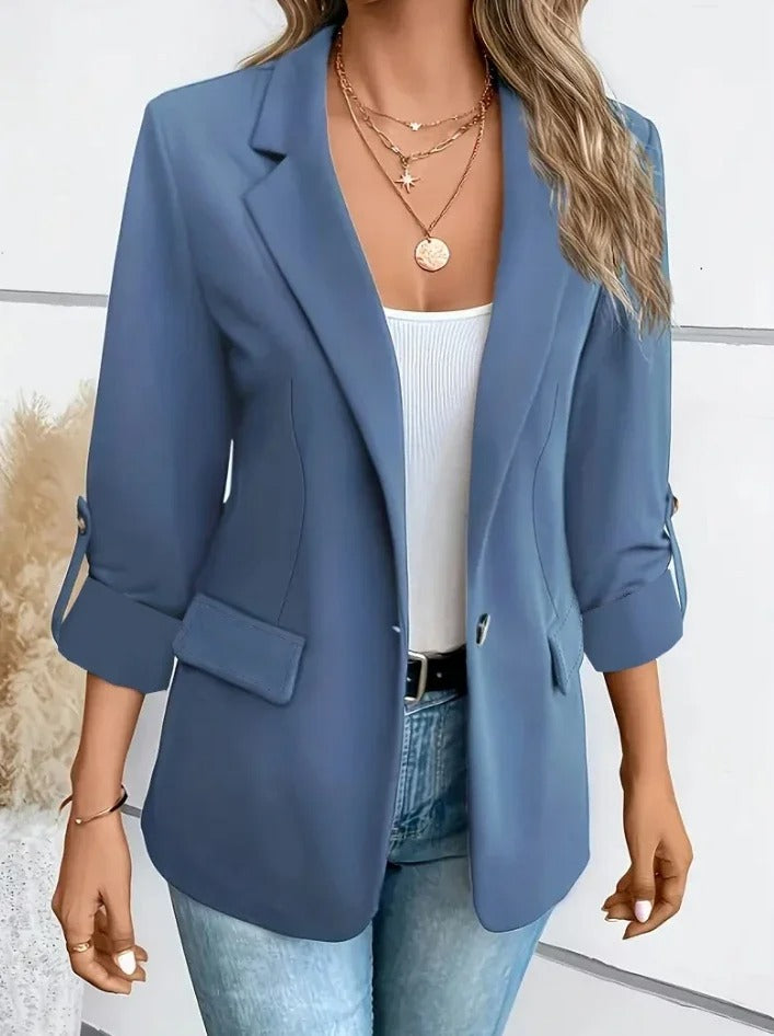 Women's Blazer with Roll-Up Sleeves