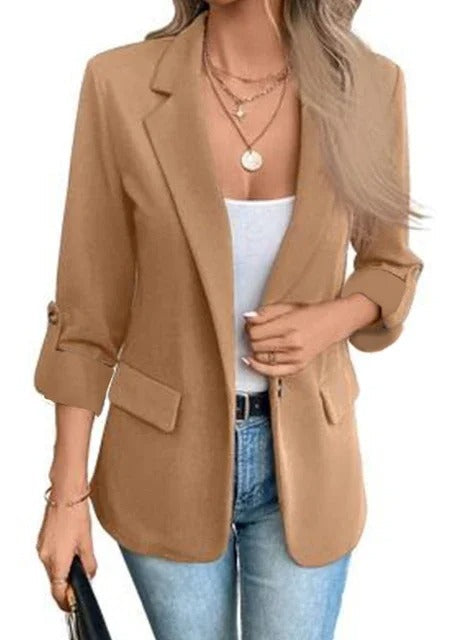 Women's Blazer with Roll-Up Sleeves