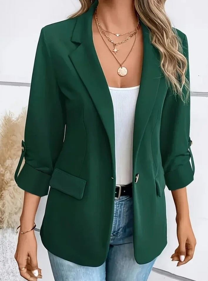 Women's Blazer with Roll-Up Sleeves