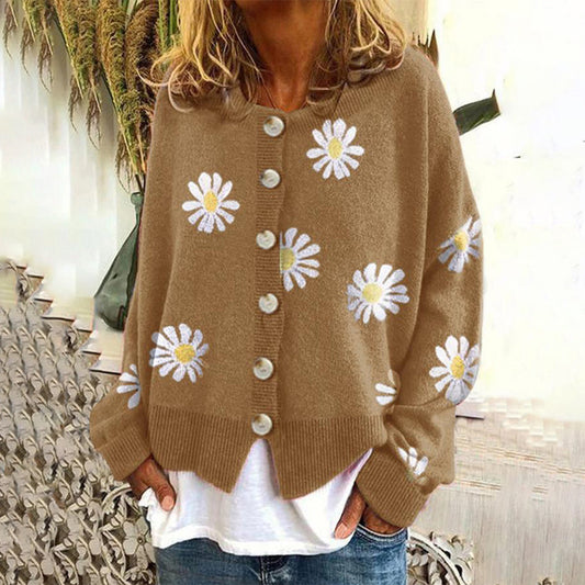 Women's Button-Down Cropped Cardigan