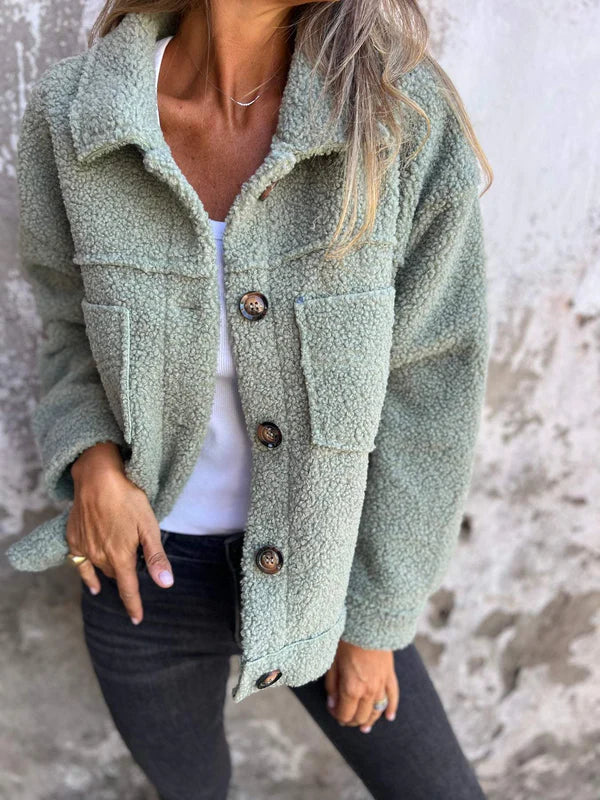 Women's Button-Down Jacket with Collar
