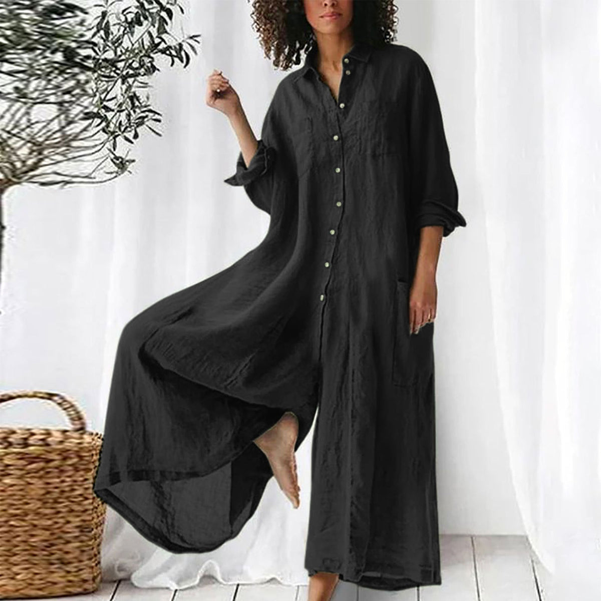 Women's Button-Down Maxi Dress