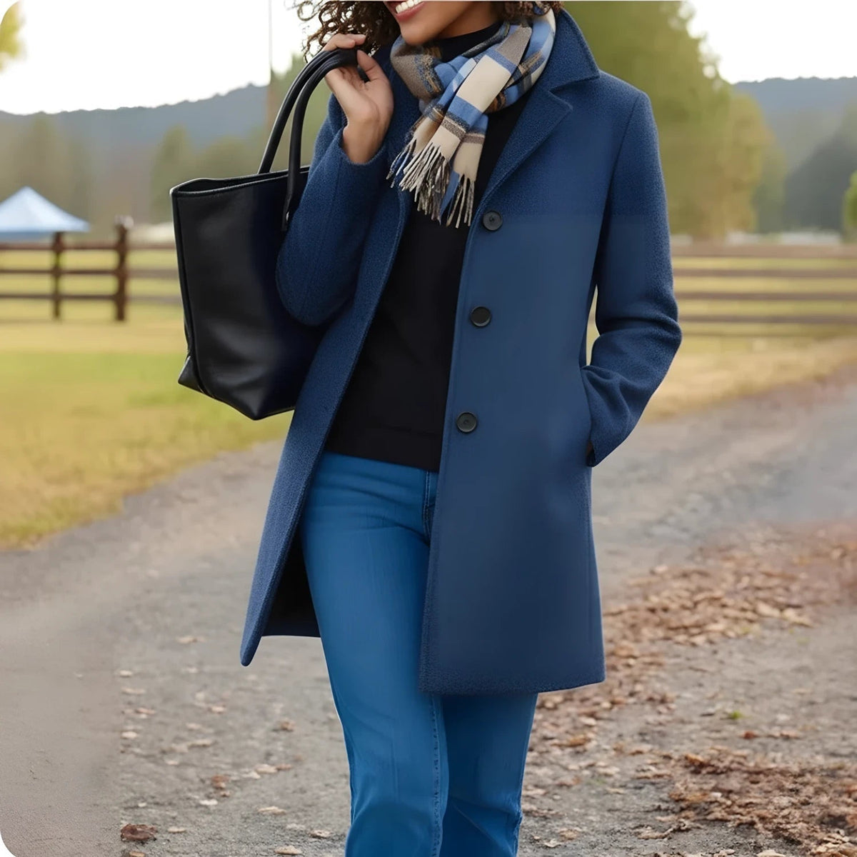 Women's Button-Front Coat - Classic Coat
