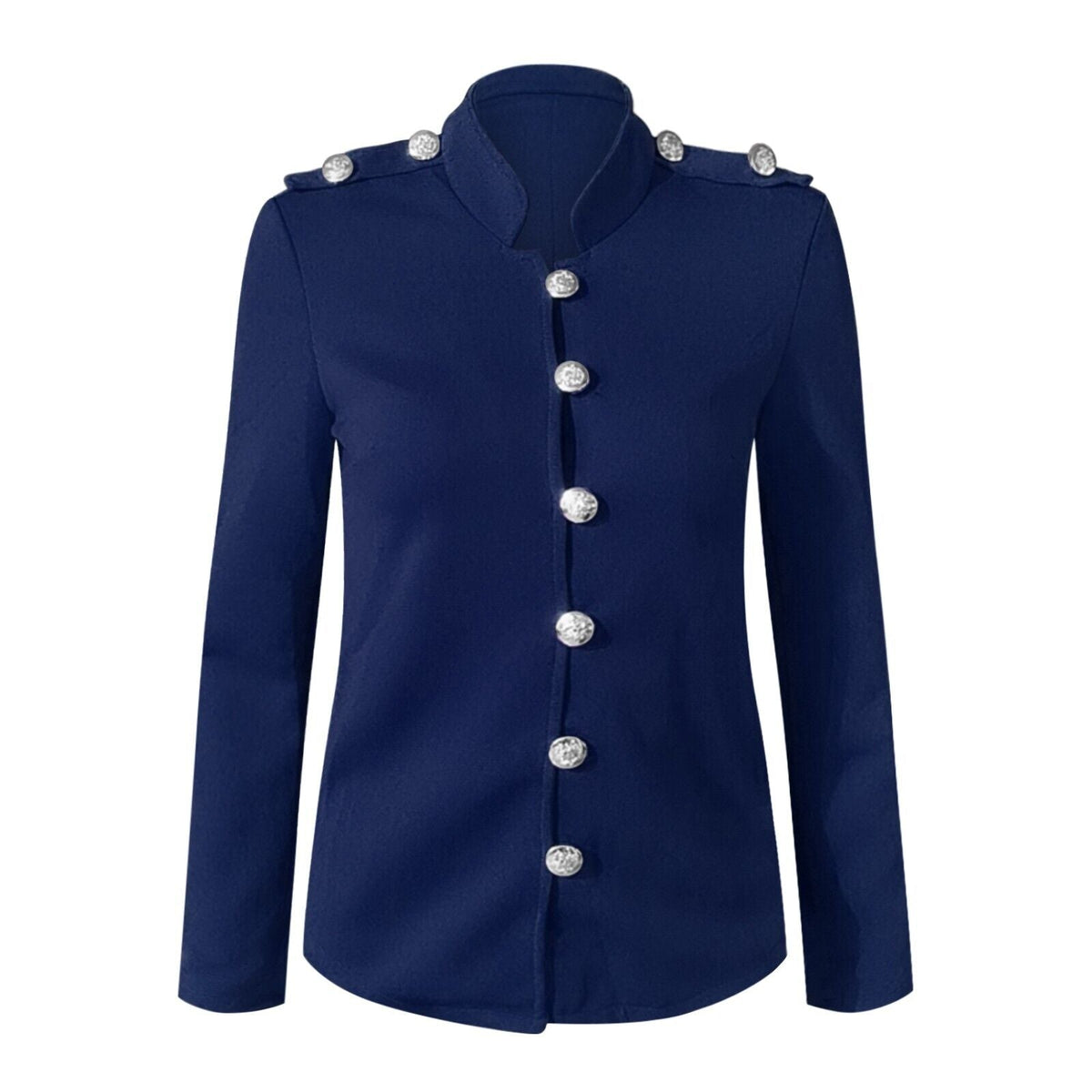 Women's Button-Front Fitted Blazer Jacket