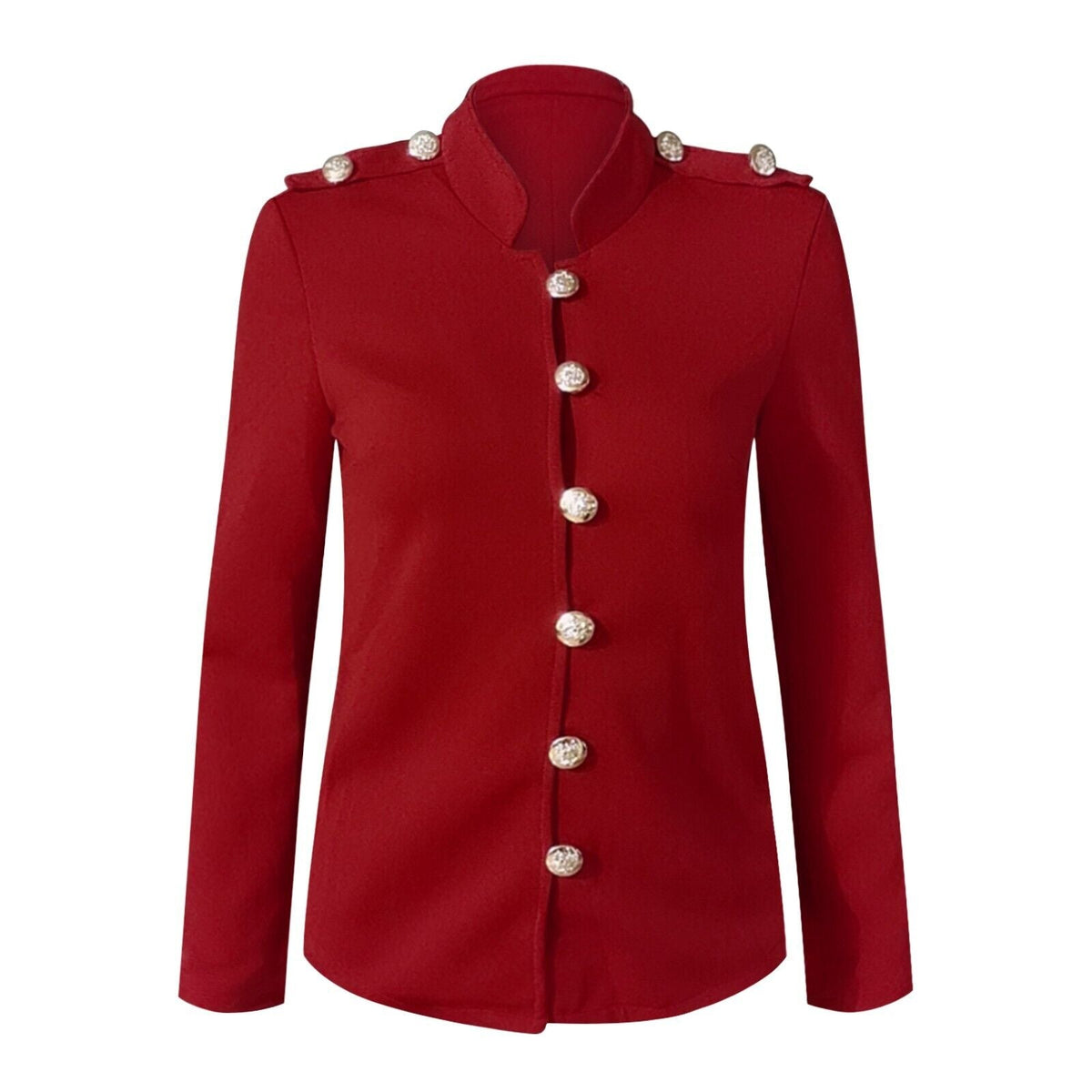 Women's Button-Front Fitted Blazer Jacket