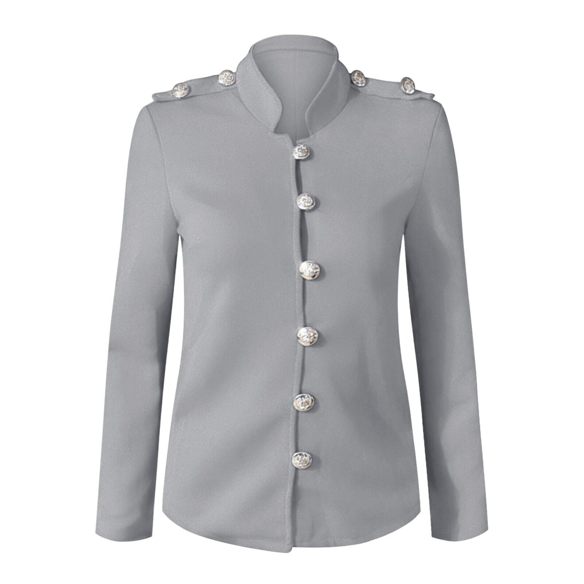 Women's Button-Front Fitted Blazer Jacket