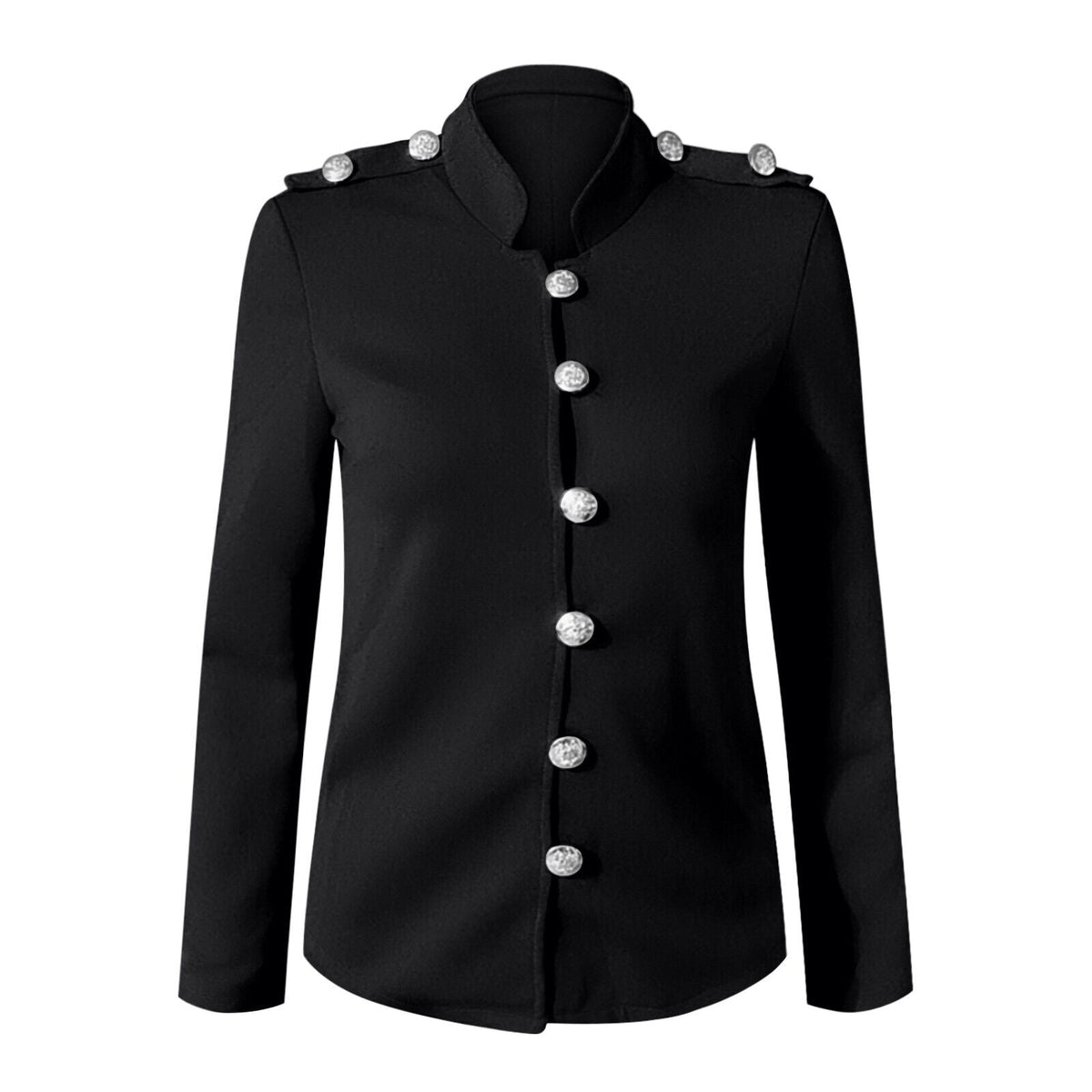 Women's Button-Front Fitted Blazer Jacket
