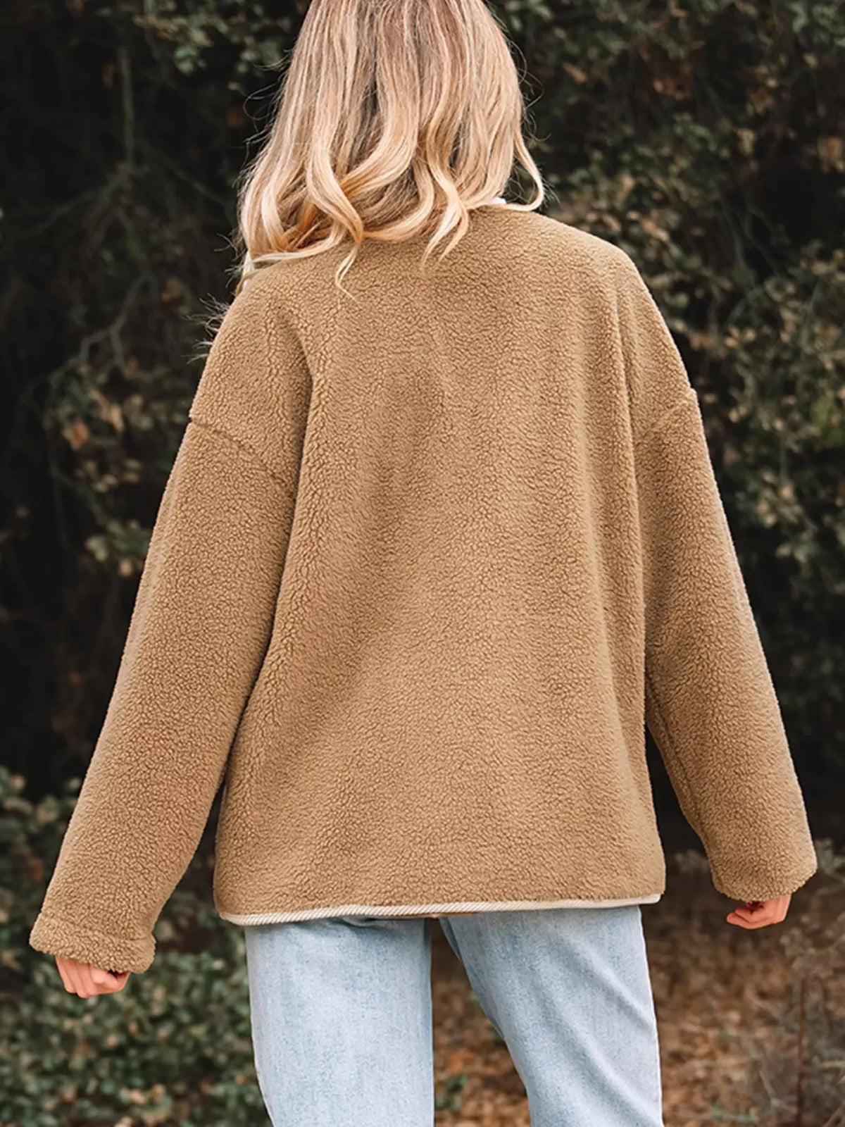 Women's Button-Front Sherpa Jacket
