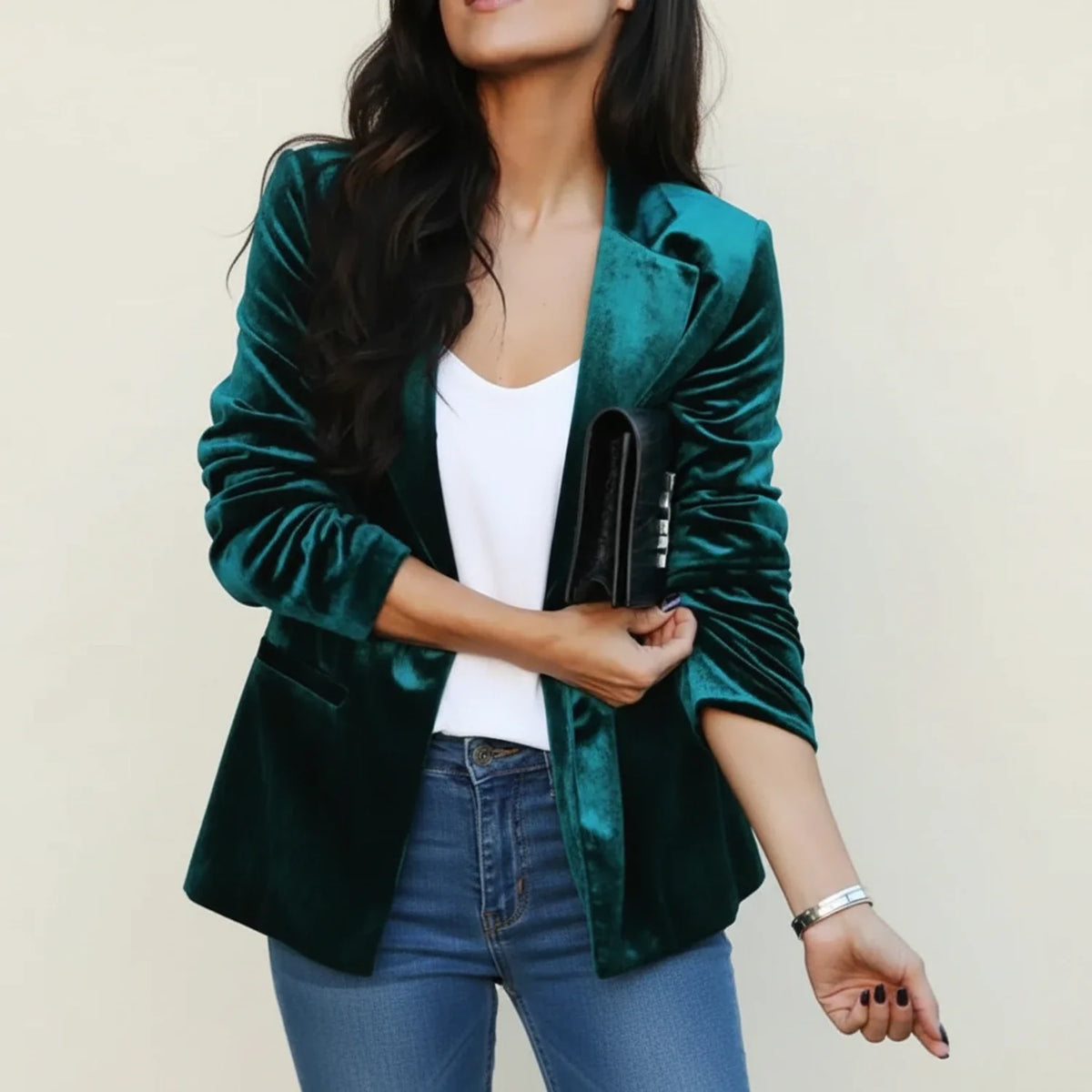 Women's Classic Velvet Blazer Jacket