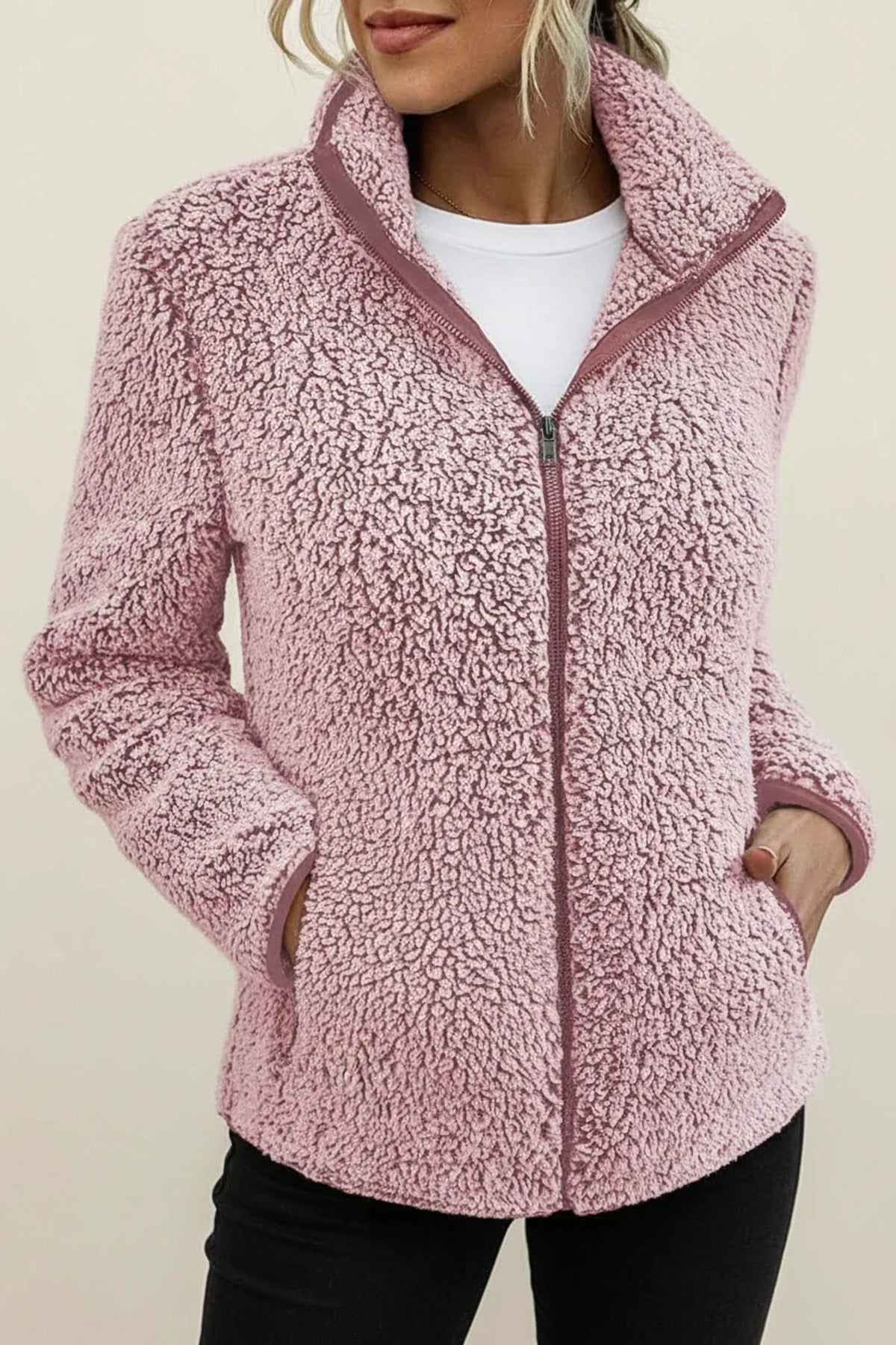 Women's Cozy Teddy Fleece Winter Jacket
