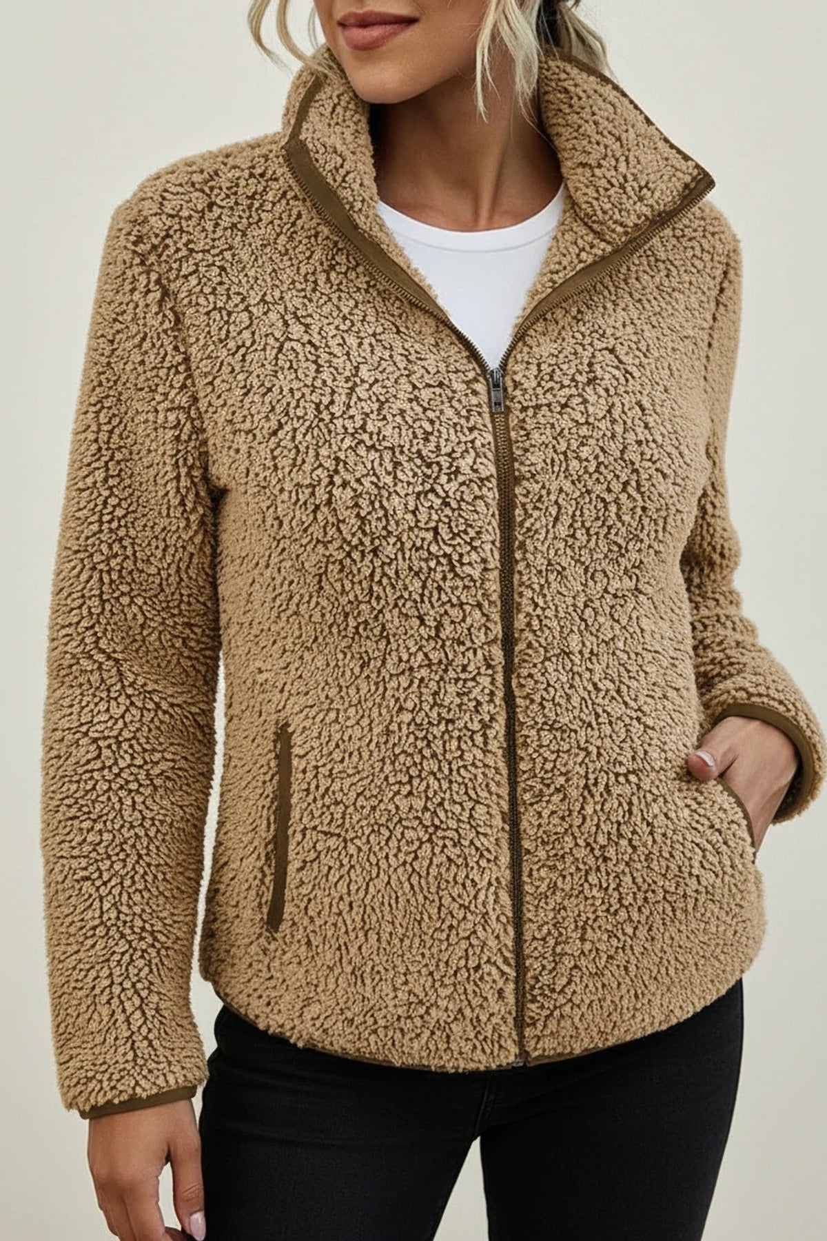 Women's Cozy Teddy Fleece Winter Jacket