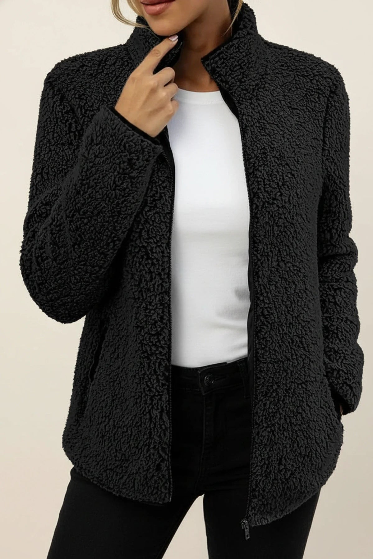 Women's Cozy Teddy Fleece Winter Jacket