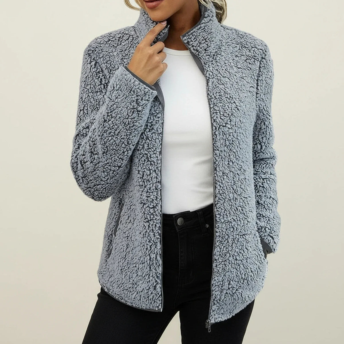Women's Cozy Teddy Fleece Winter Jacket