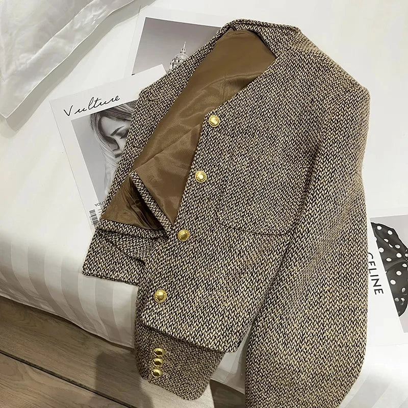 Women's Cropped Button-Front Jacket