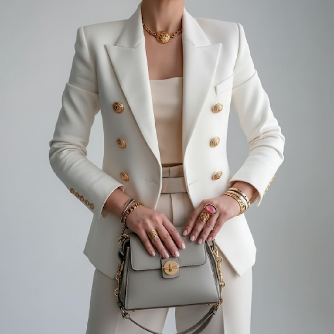 Women's Double-Breasted Fitted Blazer