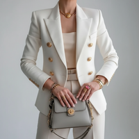 Women's Double-Breasted Fitted Blazer