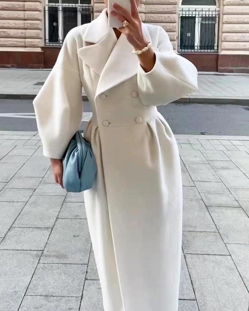 Women's Double-Breasted Long Coat