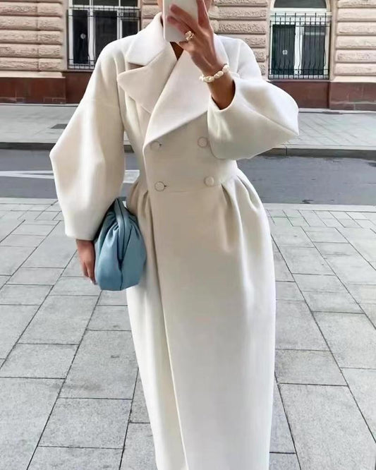 Women's Double-Breasted Long Coat