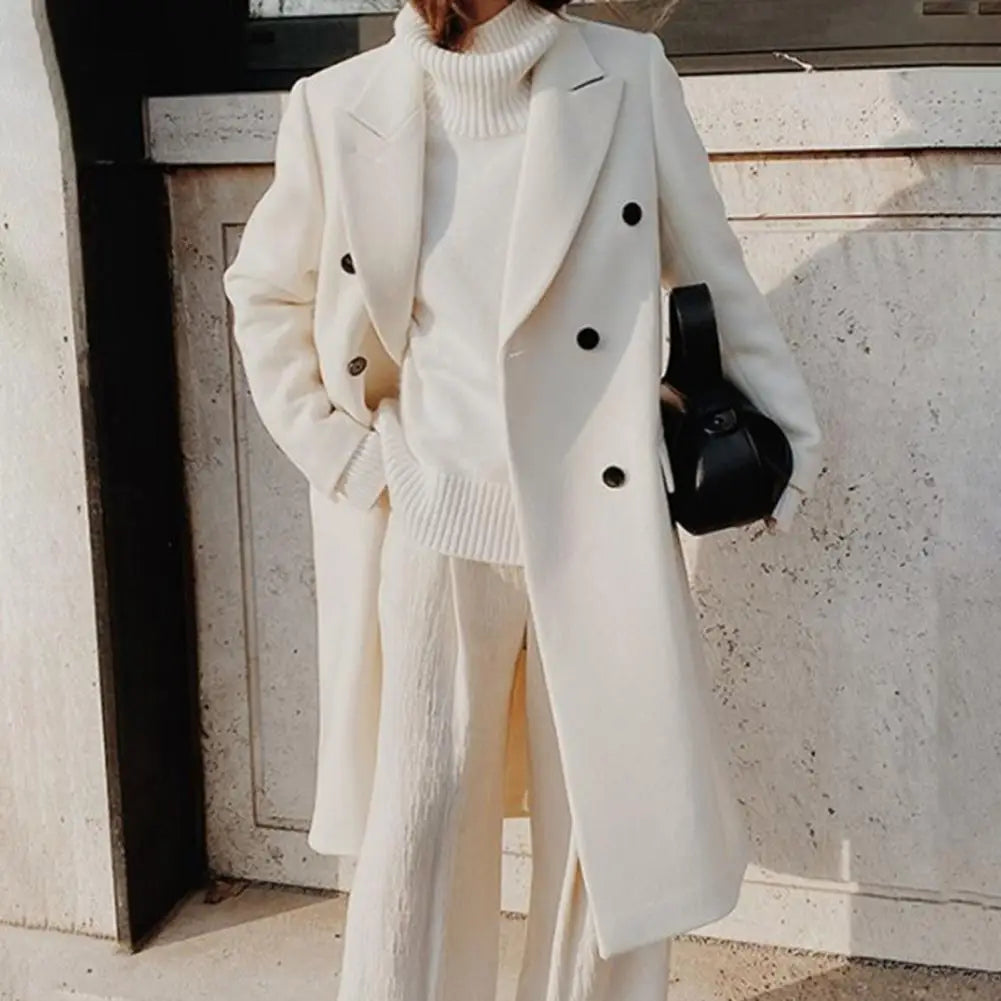 Women's Double-Breasted Long Coat