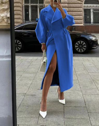 Women's Double-Breasted Long Coat