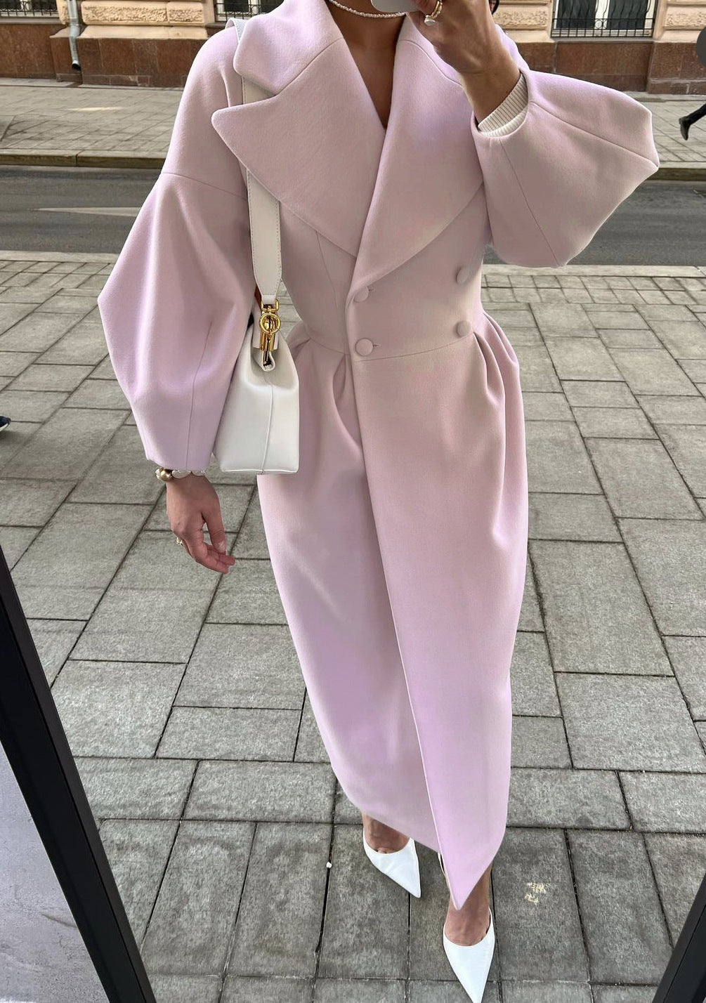 Women's Double-Breasted Long Coat