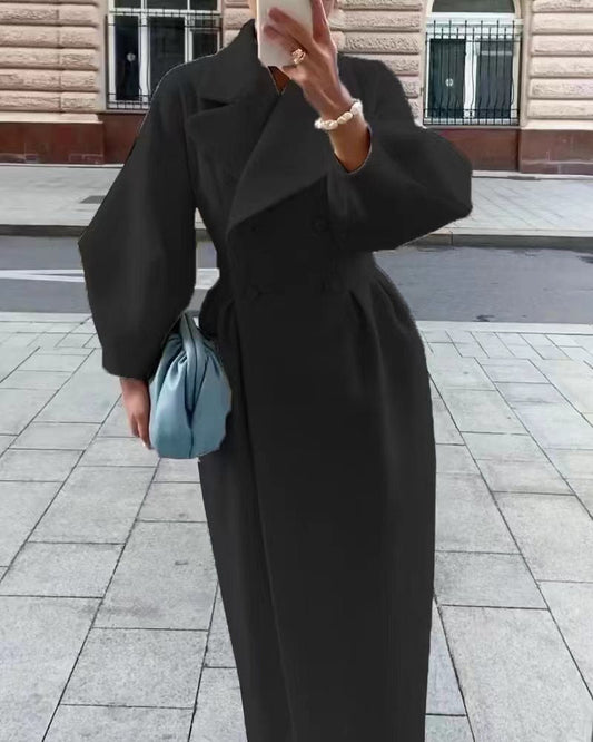 Women's Double-Breasted Maxi Wrap Coat