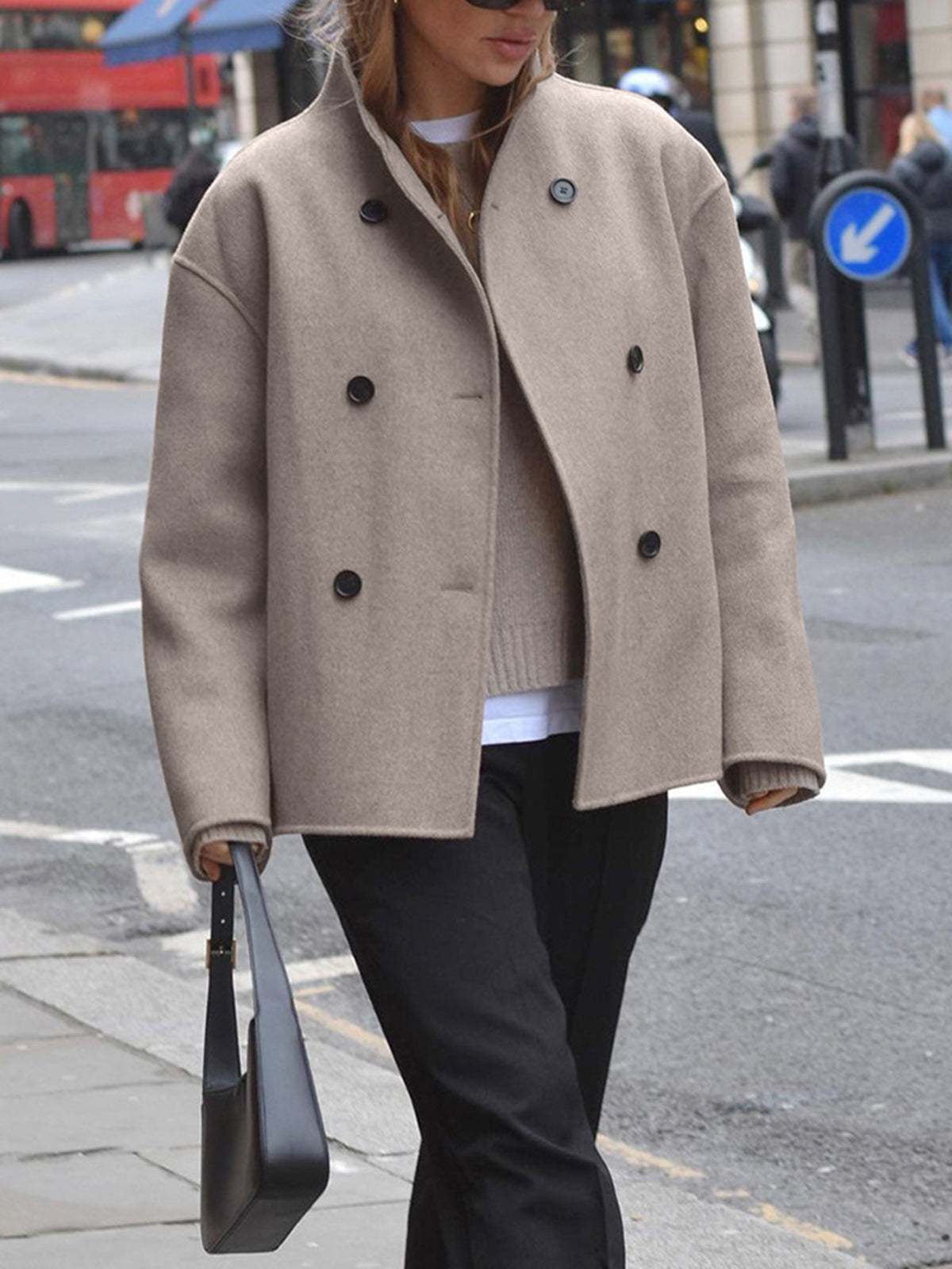 Women's Double-Breasted Peacoat