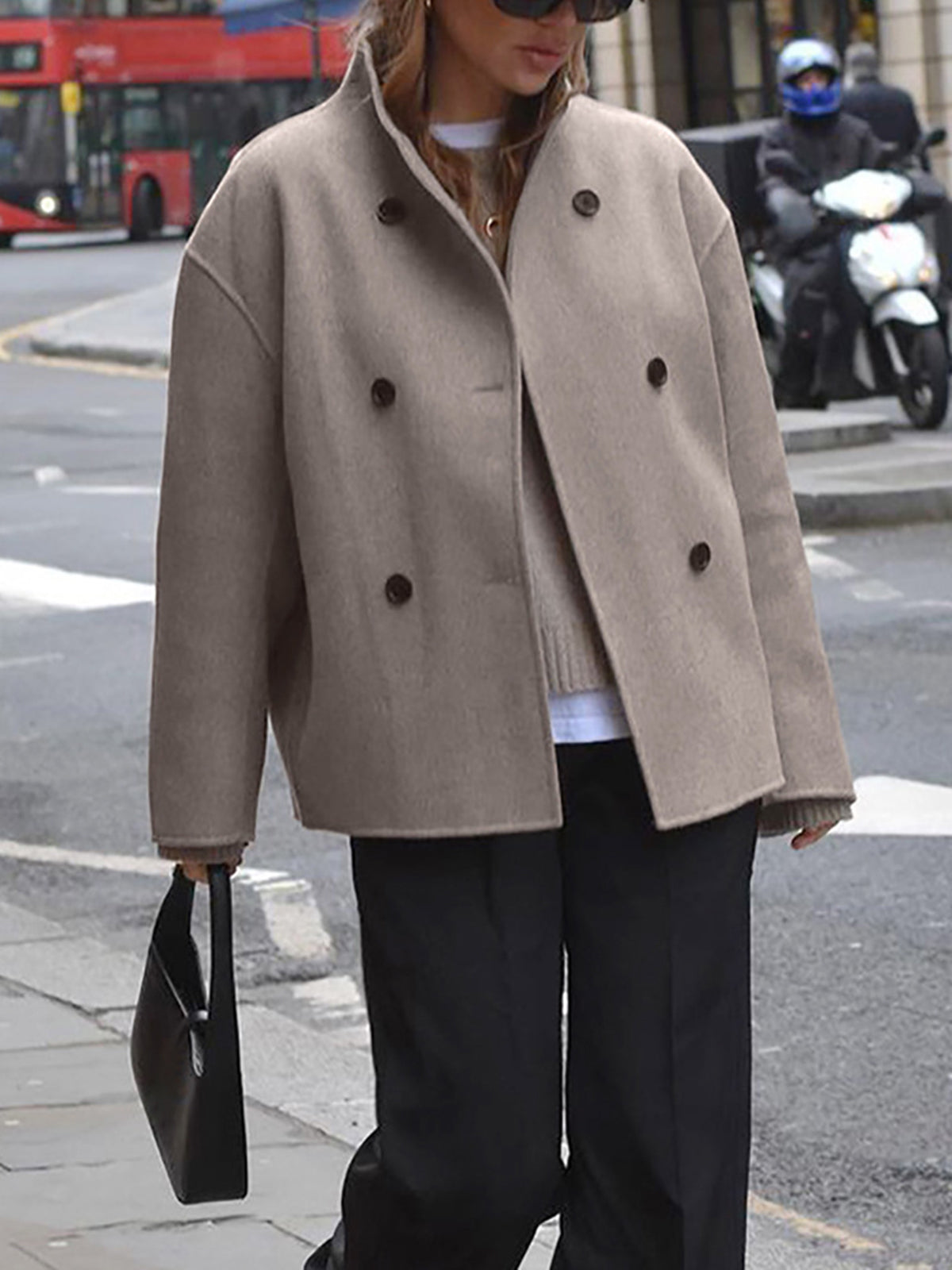 Women's Double-Breasted Peacoat