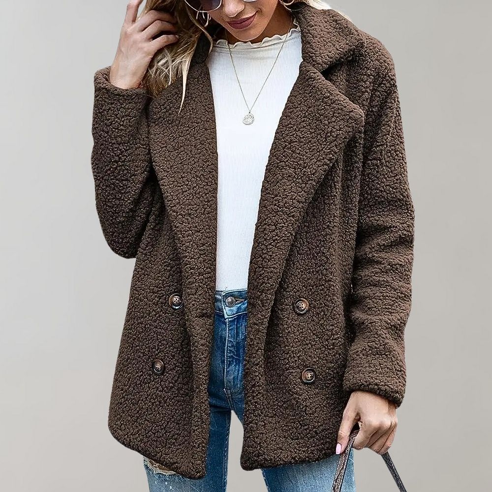 Women's Double-Breasted Relaxed Fit Jacket