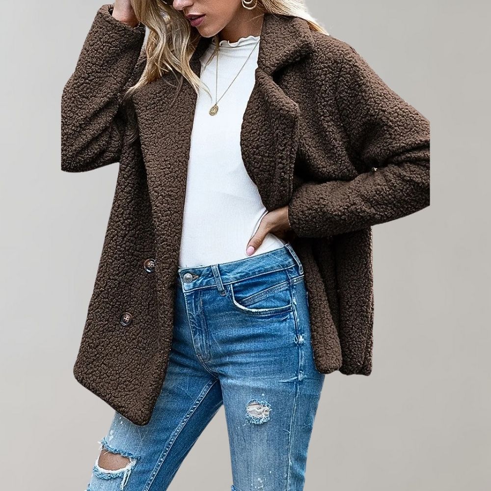 Women's Double-Breasted Relaxed Fit Jacket