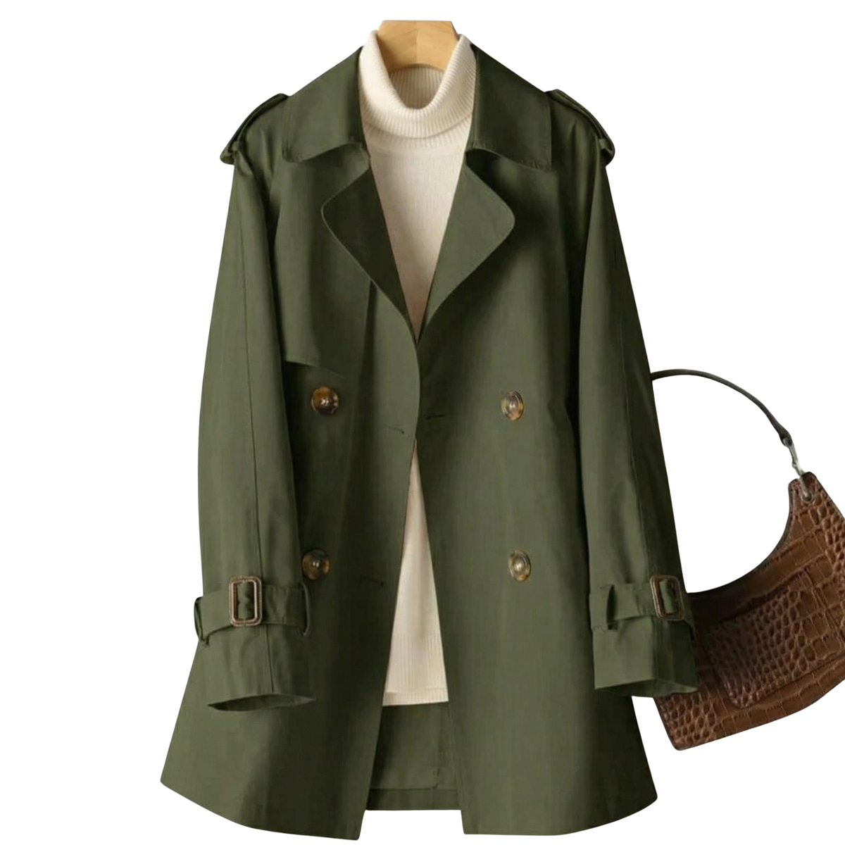 Women's Double-Breasted Trench Coat