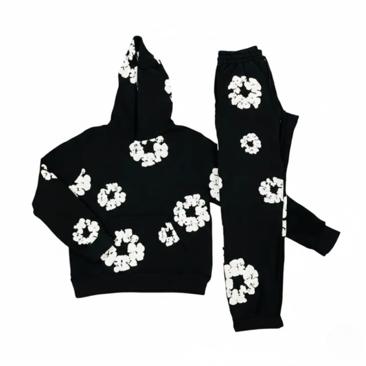 Women's Elegant Floral Pattern Tracksuit