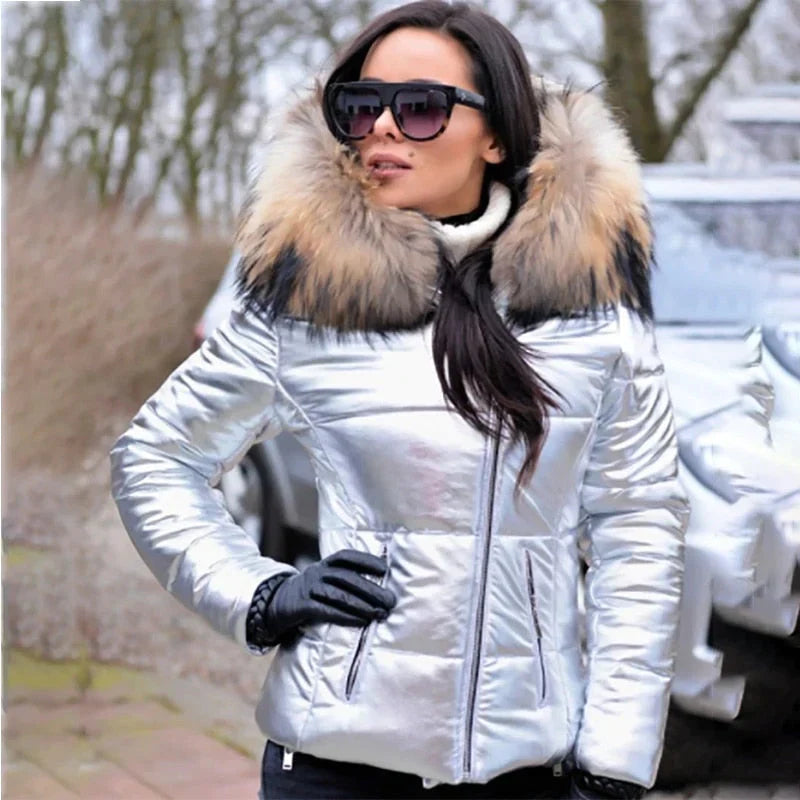 Women's Faux Fur Hooded Puffer Jacket