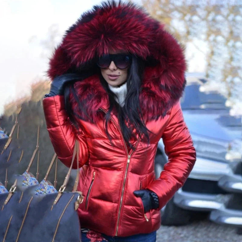 Women's Faux Fur Hooded Puffer Jacket