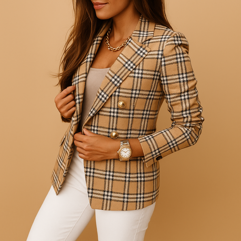 Women's Fitted Blazer with Functional Pockets – Elegant Black Blazer in Classic Shades