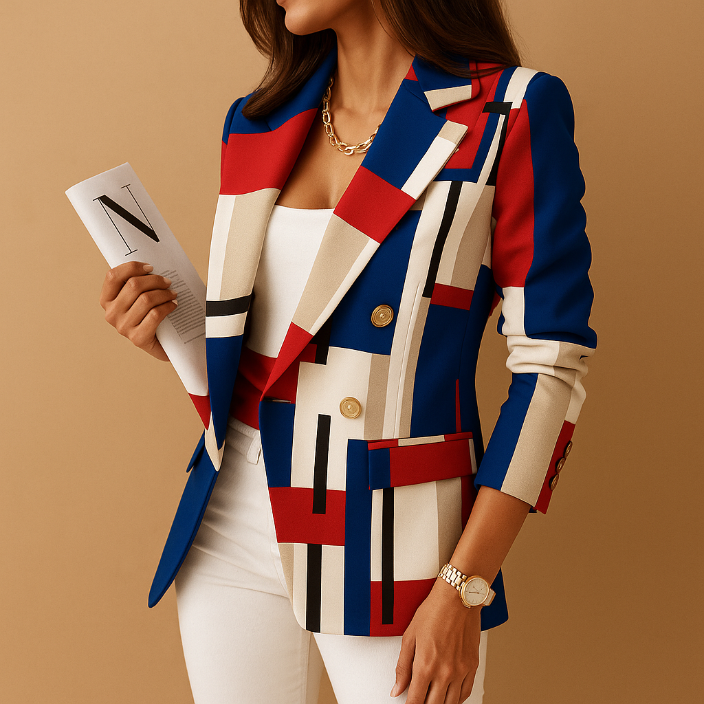 Women's Fitted Blazer with Functional Pockets – Elegant Black Blazer in Classic Shades