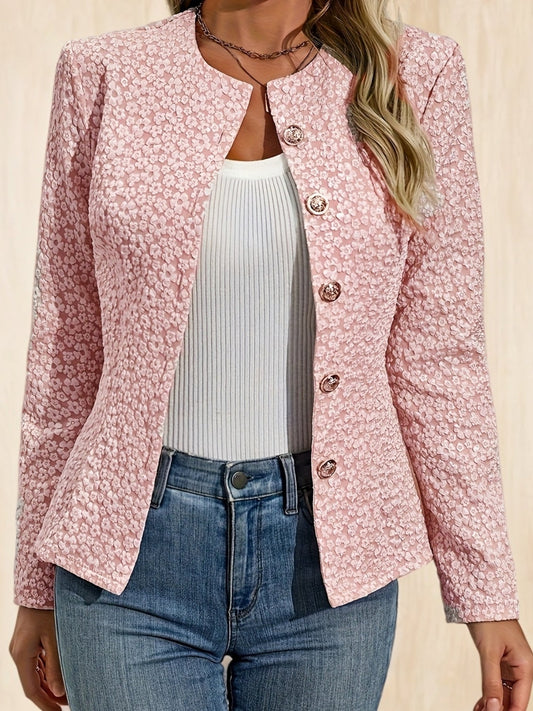 Women's Fitted Button-Front Jacket