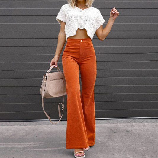 Women's High-Waisted Flare Pants