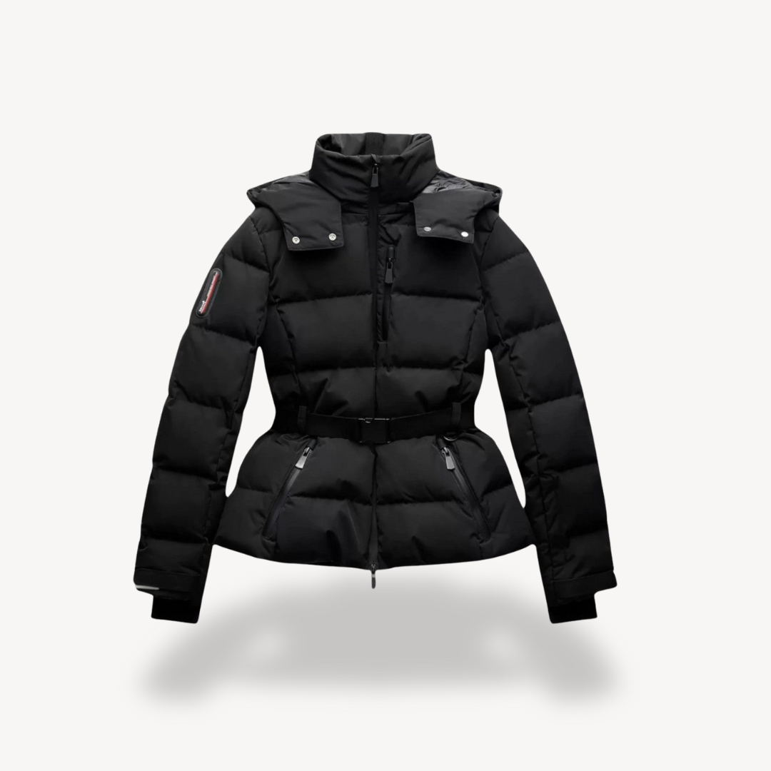 Women's Hooded Belted Puffer Jacket